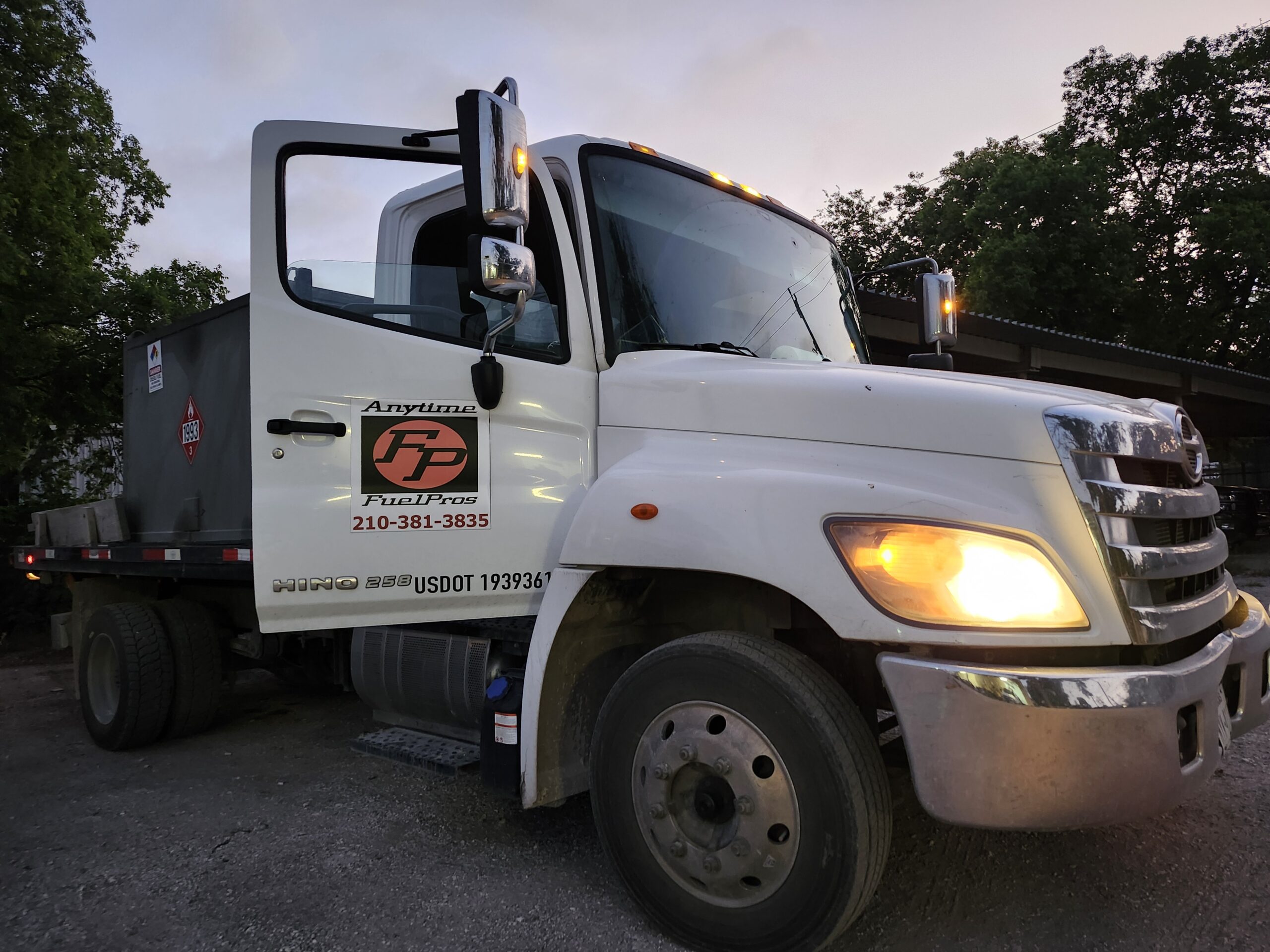 diesel delivery truck preparing to delivery emergency fuel